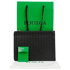 Bottega Veneta Clutch Document Intrecciato Black