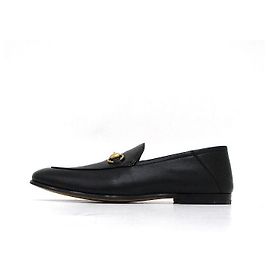 Gucci Black Leather Horsebit Men's Loafers