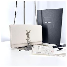 Autre Marque Borsa a tracolla Kate con nappe White