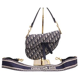Dior Oblique Jacquard Saddle Tote Schultertasche