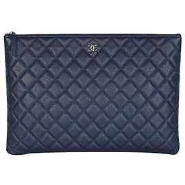 Chanel Classic Caviar Clutch Bag