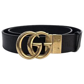 Gucci Reversible Double Marmont Men's Belt Black