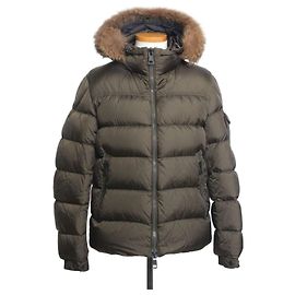 Moncler Giacca corta piumino con cappuccio Maya Olive Green