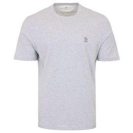 Brunello Cucinelli T-Shirt mit Rundhalsausschnitt und gesticktem Logo