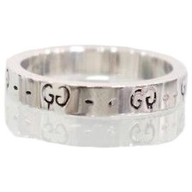 Gucci Bague Ghost Skull Ring Silver Ring
