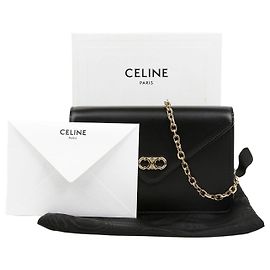 Céline Triope Kettenportemonnaie Black