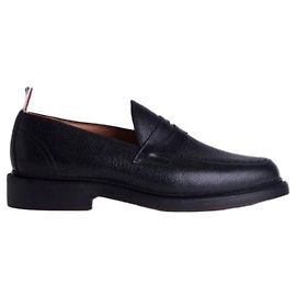 Thom Browne Penny Loafers in pelle grana Pebble Suola in cuoio