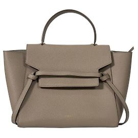 Céline Calfskin Belt Bag Mini Shoulder Tote Bag Light Taupe