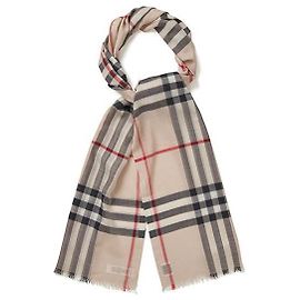 Burberry Écharpe en laine et soie à carreaux