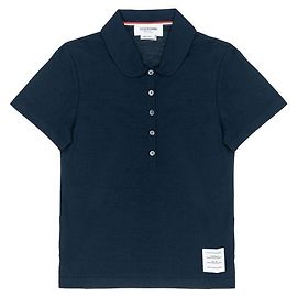 Thom Browne Polo de jersey de crepe de algodón con cuello redondo