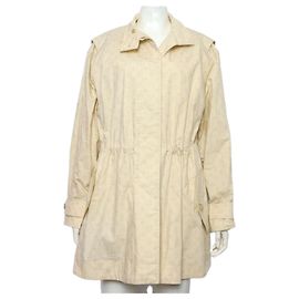 Louis Vuitton Beige Monogram Nylon Oversized String Long Parka Damenjacke