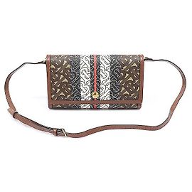 Burberry Monogram Stripe E-Canvas Crossbody Bag