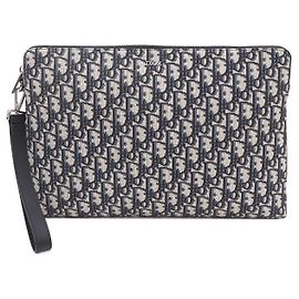 Dior Bolso Pouch con correa y Clutch Oblique Jacquard Zip