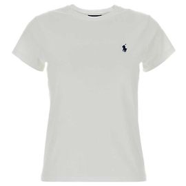 Ralph Lauren T-Shirt mit kurzen Ärmeln in Weiß mit besticktem Pony-Logo