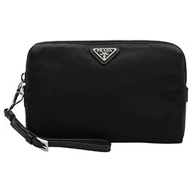 Prada Neceser de belleza negro de nylon