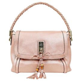 Gucci Borsa a tracolla Bamboo Bella Metallic Pink