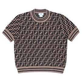 Fendi Kinderpullover mit Jacquard-Muster