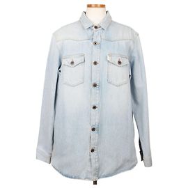Off White Jeanshemd Blau