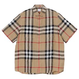 Burberry Camisa vintage xadrez de manga curta Tamanho