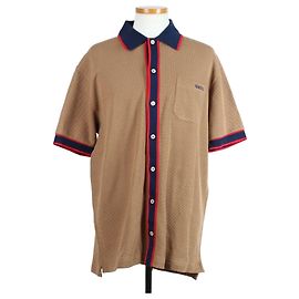 Gucci Camicia PK in misto lana Marrone