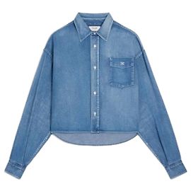 Camicia Céline in denim di cotone blu