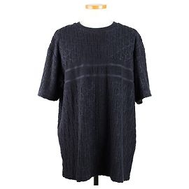 Dior Oblique Terry T-Shirt mit kurzen Ärmeln Navy