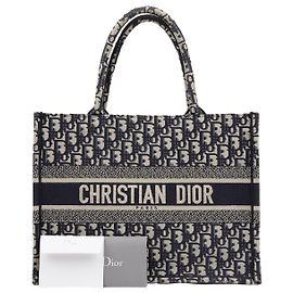 Dior Oblik Medium Book Tote Bag Blau für Damen