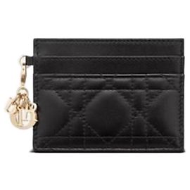 Dior Portacarte Freesia Black Cannage Lambskin