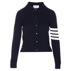 Camisa Thom Browne 4-Bar Stripe de algodón azul marino