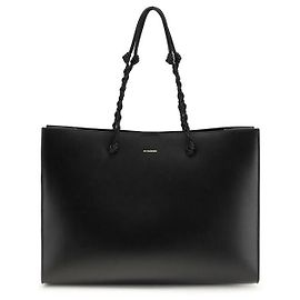Jil Sander Bolsa de ombro Bos Taurus em couro de bezerro preto