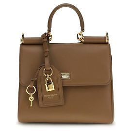 Dolce & Gabbana Brown Calf Leather Bos Taurus Shoulder Bag