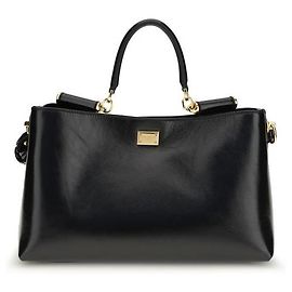 Dolce & Gabbana Bolso de hombro Bos Taurus en piel de becerro negra