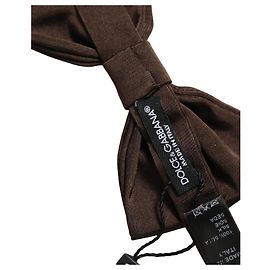 Dolce & Gabbana Pajarita Papillon ajustable de % de seda marrón para hombre