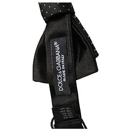 Dolce & Gabbana Papillon regolabile DG a pois nero da uomo