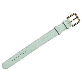 Dolce & Gabbana Pulseira bracelete com fivela dourada em couro texturizado verde