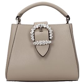 Sac à main en cuir gris Jimmy Choo