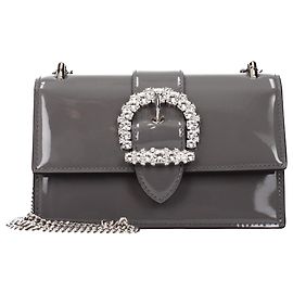 Jimmy Choo Borsa a tracolla in pelle grigia