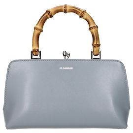 Jil Sander Handtasche aus grauem Leder mit abnehmbarem Schulterriemen