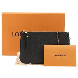 Louis Vuitton Bolso Bandolera Pochette Double Monogram Empreinte Leather Black