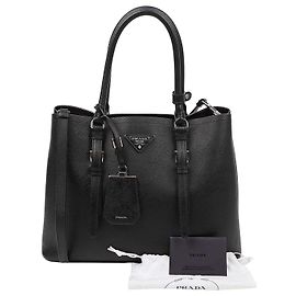 Prada Borsa Tote Saffiano Double Black