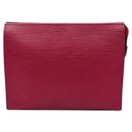 Louis Vuitton Beauty case a pochette in pelle Epi Fuchsia
