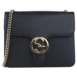 Gucci Borsa crossbody con catena dorata intrecciata