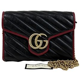 Borsa a tracolla Gucci Chain Shoulder Bag Rossa in Pelle