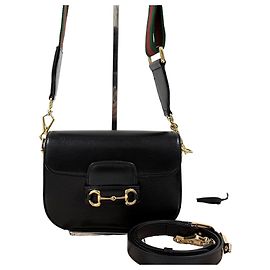 Gucci Borsa a tracolla mini in pelle Horsebit Nera