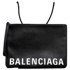 Balenciaga Clutch Bag Logo Large Nera