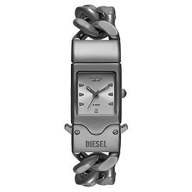 Diesel Closer quadratische Metalluhr für Damen