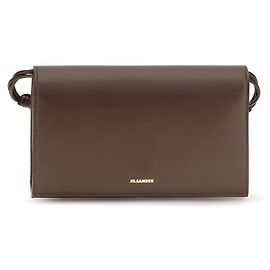 Jil Sander Portafoglio Bos Taurus in pelle di vitello marrone