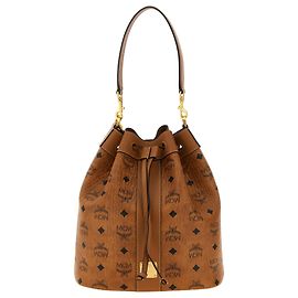 MCM Brown Polyethylene Shoulder Bag