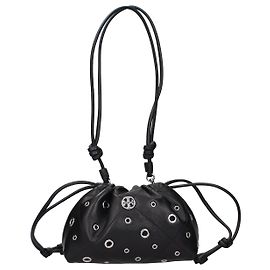 Tory Burch Bolsa de ombro em couro preto