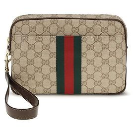 Gucci Bolsa de ombro em tecido bege